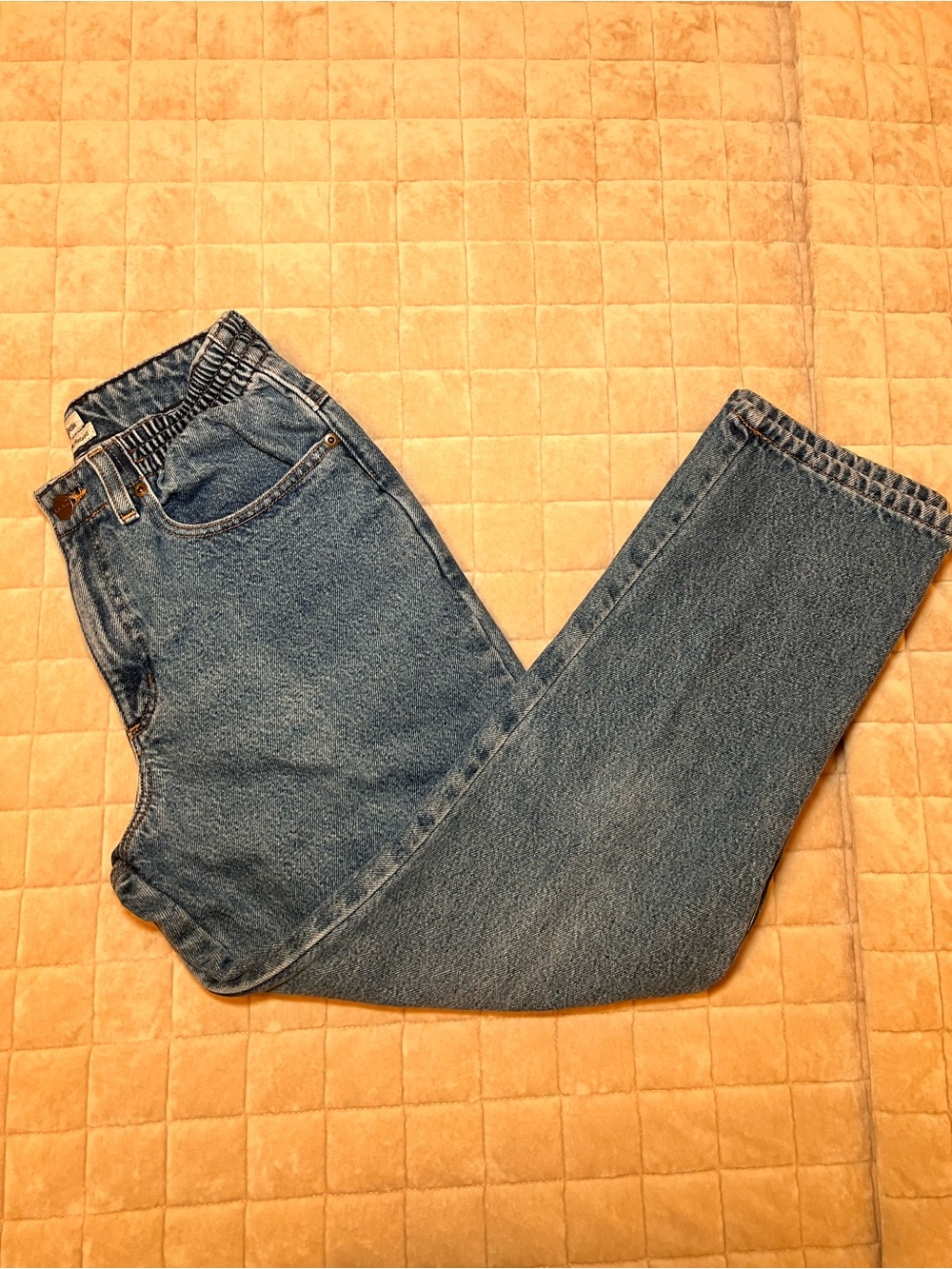 Vtg L.L. Bean Flannel Lined Jeans Women 6 Pet Plaid Original Fit Relaxed Y2K
